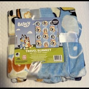 BLUEY Plush TRAVEL BLANKET Throw 40”X 50” Bluey and Bingo Pattern Brand New